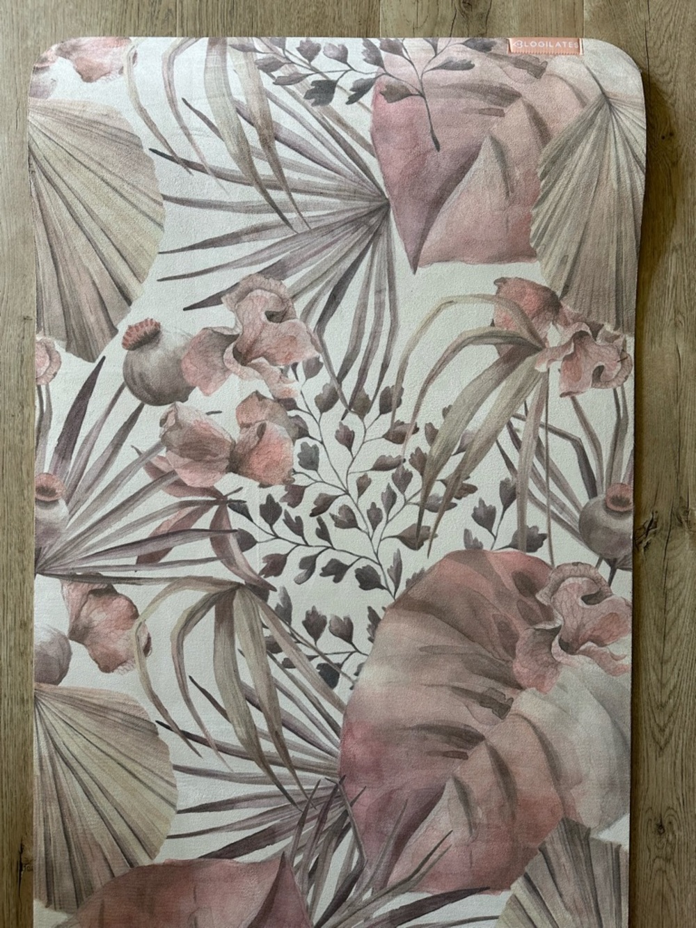 Blogilates Watercolor Floral Pink Yoga Mat-NWOT - Picture 5 of 5